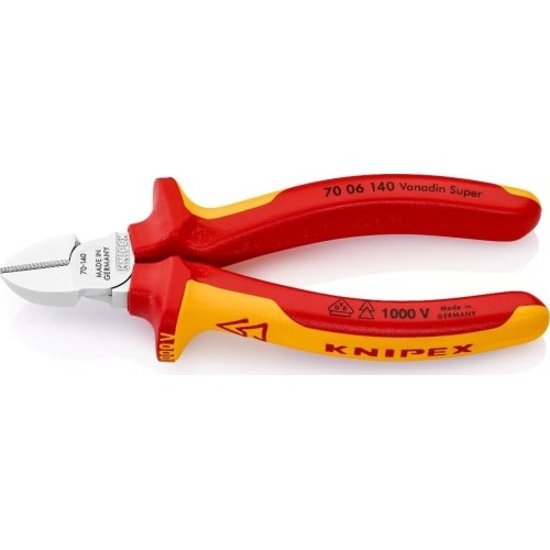 Šoninio kirpimo replės elektrikui 140mm (1000V) KNIPEX