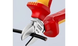 Šoninio kirpimo replės elektrikui 140mm (1000V) KNIPEX