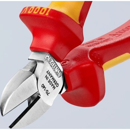 Šoninio kirpimo replės elektrikui 140mm (1000V) KNIPEX