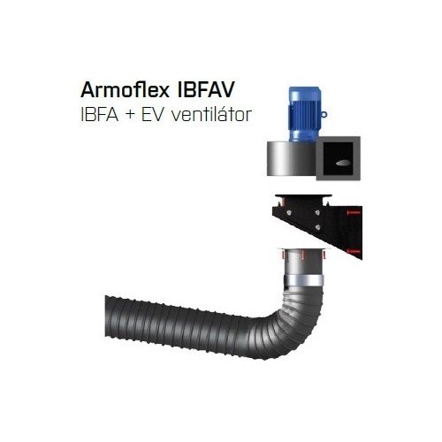 Dūmų nutraukimo rankovė AERSERVICE ARMOFLEX 160 - Su ventiliatorium