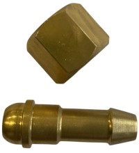 Jungtis žarnai su veržle E38L2 3/8, kairinis (9mm žarnai)