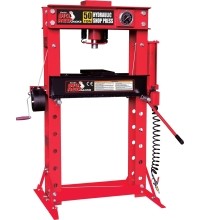 Pneumatic / hydraulic shop press with gauge
