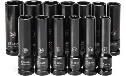 Prailgintų smūginių galvučių rinkinys 1/2 (10-24mm)(13vnt) (plonasienės)