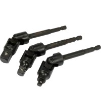 Adapterių suktuvui šarnyrinių rink. 1/4+3/8+1/2 (3vnt) 125mm