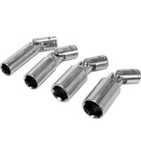 Galvučių žvakėms su šarnyru rinkinys 3/8 (4vnt.)