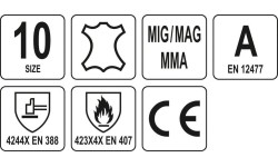 Welder’s gloves with increased insulation (10 size)