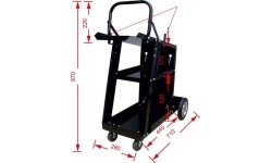 Pusautomačio KOMPLEKTAS SHERMAN DIGIMIG 220 LCD su skydeliu E3 ir vežimėliu MIG