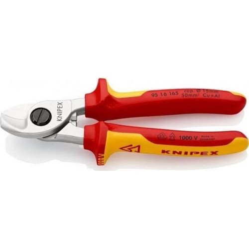 Kabelio kirpimo žirklės elektrikui VDE 165mm KNIPEX