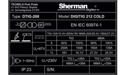 Inverter welder DIGITIG 212 COLD