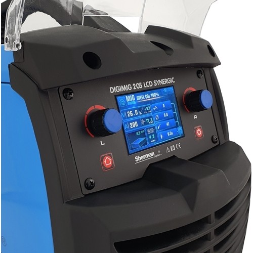 Inverter welder Sherman DIGIMIG 205 LCD SYNERGIC