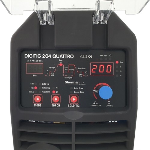 Welding machine Sherman DIGITIG 204 QUATTRO with plasma cutting function