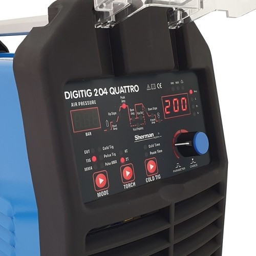 Welding machine Sherman DIGITIG 204 QUATTRO with plasma cutting function