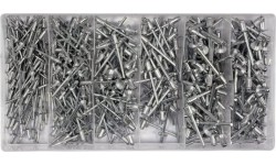 Aluminium blind rivets 2.4-4.8mm 400pcs.