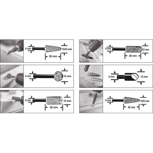 Milling cutter set (6pcs)