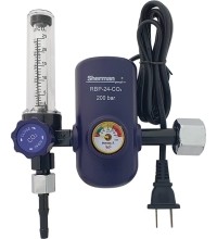 Mini Ar/CO₂ reduktorius su šildytuvu ir rotametru - AC 24