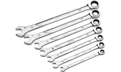 Kombinuotų raktų su terkšle rinkinys 7vnt. (8-19mm) 120XP