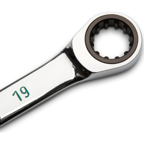 Kombinuotų raktų su terkšle rinkinys 7vnt. (8-19mm) 120XP