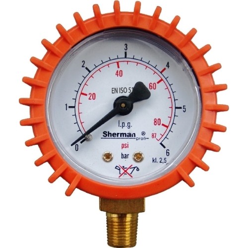Monometer for propane ⌀ 50 mm 6bar, Mouse reducer