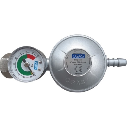 Reducer with monometer for propane-butane-LPG RB-PBW household (for stoves)