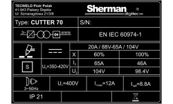 Plasma cutting machine CUTTER 70
