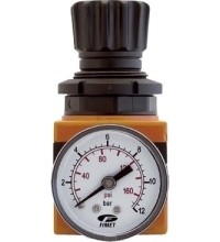 Oro srauto reguliatorius su manometru 1/4"