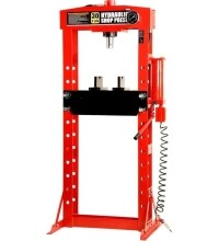 Pneumatic / hydraulic shop press with gauge 30t