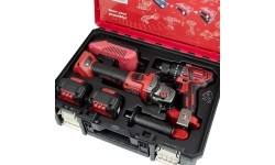 Akumuliatorinio suktuvo-gręžtuvo ir kampinio šlifuoklio rinkinys 20V LI-ION (XCUBE dėžė)