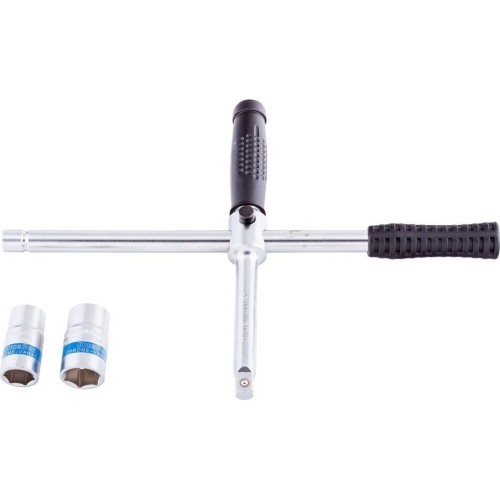 4 way lug wrench set 1/2"+sockets 17, 19, 21, 23mm