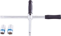4 way lug wrench set 1/2"+sockets 17, 19, 21, 23mm