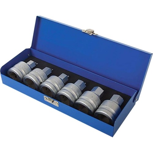 3/4" Dr. bit socket set (HEX) 6pcs.