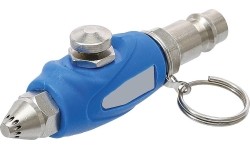 Mini air blow gun with safety tip