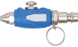Mini air blow gun with safety tip