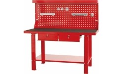 Work stations with 2 drawers and back panel