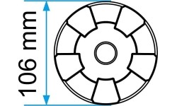 Rubber jack pad 106 mm