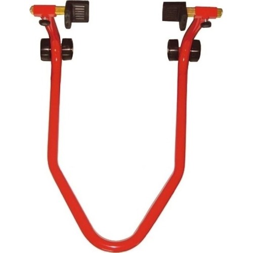 Motorcycle support stand for rear wheel