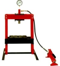Hydraulic shop press with gauge 10t