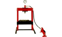 Hydraulic shop press with gauge 10t