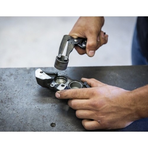 Motorcycle brake piston removal locking pliers