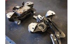 Motorcycle brake piston removal locking pliers