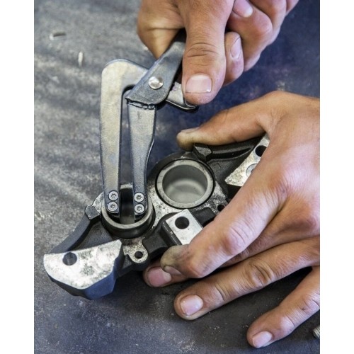 Motorcycle brake piston removal locking pliers