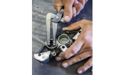 Motorcycle brake piston removal locking pliers