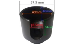 Speciali galvutė smūginė su išpjova vairo traukės antgaliui