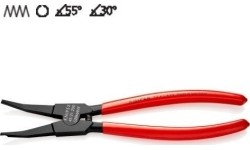 Special circlip pliers, retaining rings, 30 degree angled KNIPEX
