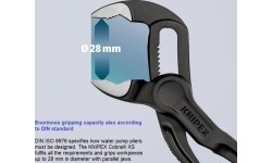 High water pump pliers KNIPEX Cobra with locking 100mm
