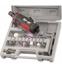 Pneumatinis šlifuoklis 1/4" ir antgalių rinkinys