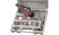Pneumatinis šlifuoklis 1/4" ir antgalių rinkinys
