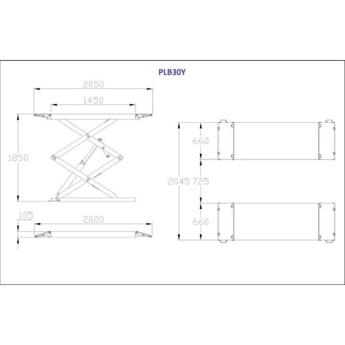 Hidraulinis keltuvas žirklinis 3t, 380V