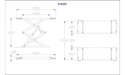 Hidraulinis keltuvas žirklinis 3t, 380V