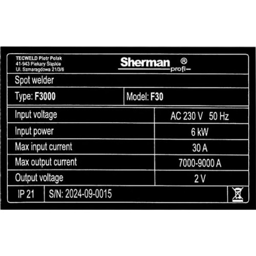 Spot Welder F30 double-sided sheet metal spot welder - AC 230