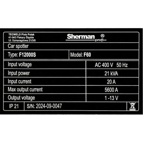 Kėbulo remonto suvirinimo aparatas F60 400 V (5600 A)